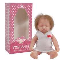 Load image into Gallery viewer, Vollence 4.7 inch Mini Full Silicone Baby Dolls with Bone Pocket Doll with Hair
