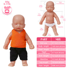 Load image into Gallery viewer, Vollence 4.7 inch Eye Closed Full Silicone Mini Baby Dolls Real Baby Dolls Lifelike Baby Doll Realistic Baby Doll
