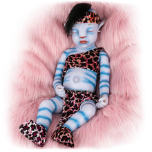 Load image into Gallery viewer, Vollence 20 inch Avatar Sleeping Full Silicone Baby Doll with Hair
