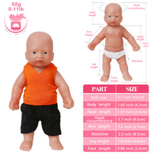 Load image into Gallery viewer, Vollence 4.7 inch Eye Open Full Silicone Mini Baby Dolls Real Baby Dolls
