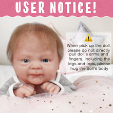 Load image into Gallery viewer, Vollence 14 inch Realistic Reborn Baby Doll with Hair
