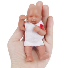 Load image into Gallery viewer, Vollence 4.7 inch Eye Closed Mini Full Silicone Baby Dolls with Bone Pocket Doll
