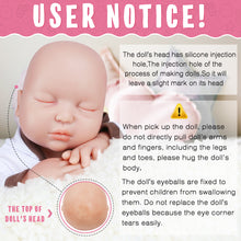 Load image into Gallery viewer, Vollence 14 inch Eye Closed Full Silicone Baby Dolls, Non Vinyl Dolls
