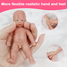 Load image into Gallery viewer, Vollence 4.7 inch Eye Open Full Silicone Mini Baby Dolls Real Baby Dolls
