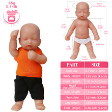 Load image into Gallery viewer, Vollence 4.7 inch Eye Closed Mini Full Silicone Baby Dolls with Bone Pocket Doll
