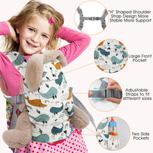 Load image into Gallery viewer, Vollence Baby Doll Carrier Front and Back Backpack Doll Carrier for 14 to 25 inch Dolls
