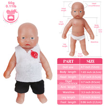 Load image into Gallery viewer, Vollence 4.7 inch Eye Open Full Silicone Mini Baby Dolls Real Baby Dolls
