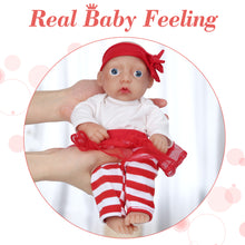 Load image into Gallery viewer, Vollence 11 Inch Full Silicone Baby Doll,Not Vinyl Material Dolls,Eyes Open Reborn Baby Doll
