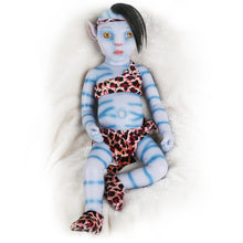 Load image into Gallery viewer, Vollence 20 inch Golden Eyes Avatar Sleeping Full Silicone Baby Doll with Hair
