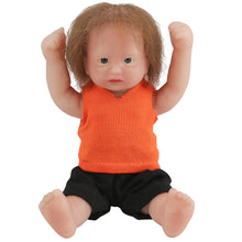 Load image into Gallery viewer, Vollence 4.7 inch Eye Closed Mini Full Silicone Baby Dolls with Bone Pocket Doll with Hair
