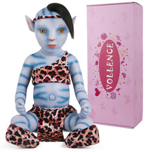 Load image into Gallery viewer, Vollence 20 inch Golden Eyes Avatar Sleeping Full Silicone Baby Doll with Hair
