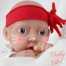 Load image into Gallery viewer, Vollence 11 Inch Full Silicone Baby Doll,Not Vinyl Material Dolls,Eyes Open Reborn Baby Doll
