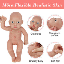 Load image into Gallery viewer, Vollence 11 Inch Full Silicone Baby Doll,Not Vinyl Material Dolls,Eyes Open Reborn Baby Doll
