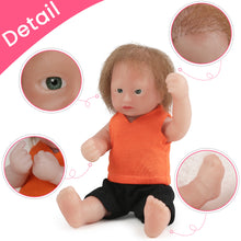 Load image into Gallery viewer, Vollence 4.7 inch Eye Closed Mini Full Silicone Baby Dolls with Bone Pocket Doll with Hair
