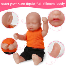 Load image into Gallery viewer, Vollence 4.7 inch Eye Closed Mini Full Silicone Baby Dolls with Bone Pocket Doll
