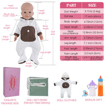 Load image into Gallery viewer, Vollence 17 inch Eye Open Full Silicone Baby Dolls
